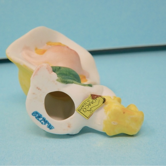 Vintage 1980s Elf Pixie Ceramic Figurine Laying Homeco Bisque - Picture 5 of 5